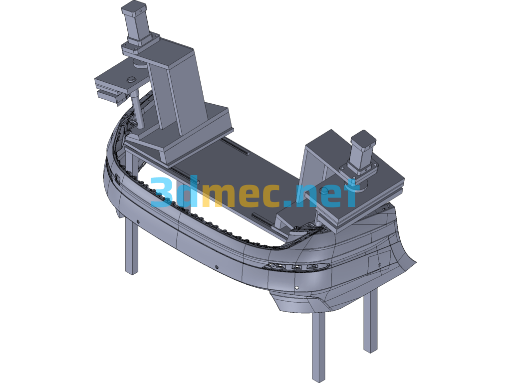 Punching Equipment For Automobile Front Protective Cover Exported 3D Model Free Download