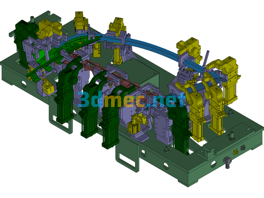 Automotive Front Door Assembly Welding Fixture Exported 3D Model Free Download