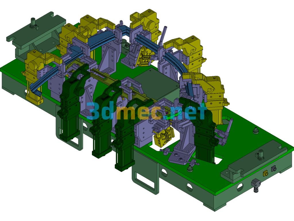 Automotive Rear Door Assembly Welding Fixture Exported 3D Model Free Download