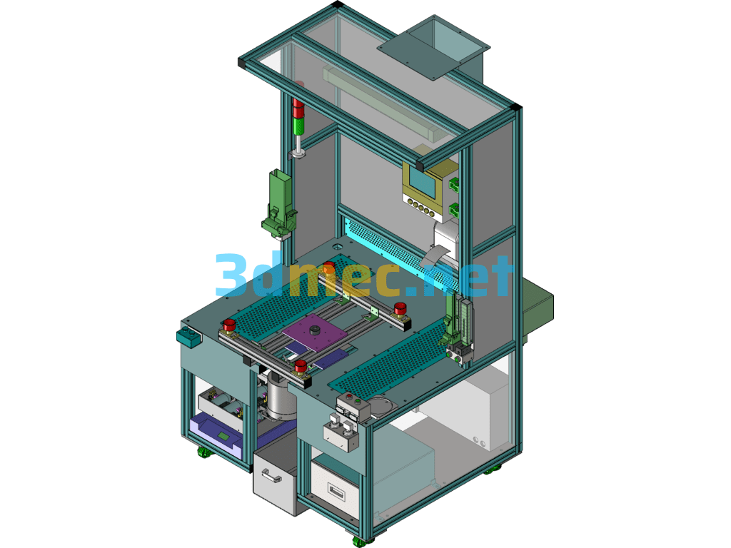 Automotive Sunroof Undercoating Workstation 3D Model + BOM + Design Specification SolidWorks 3D Model Free Download