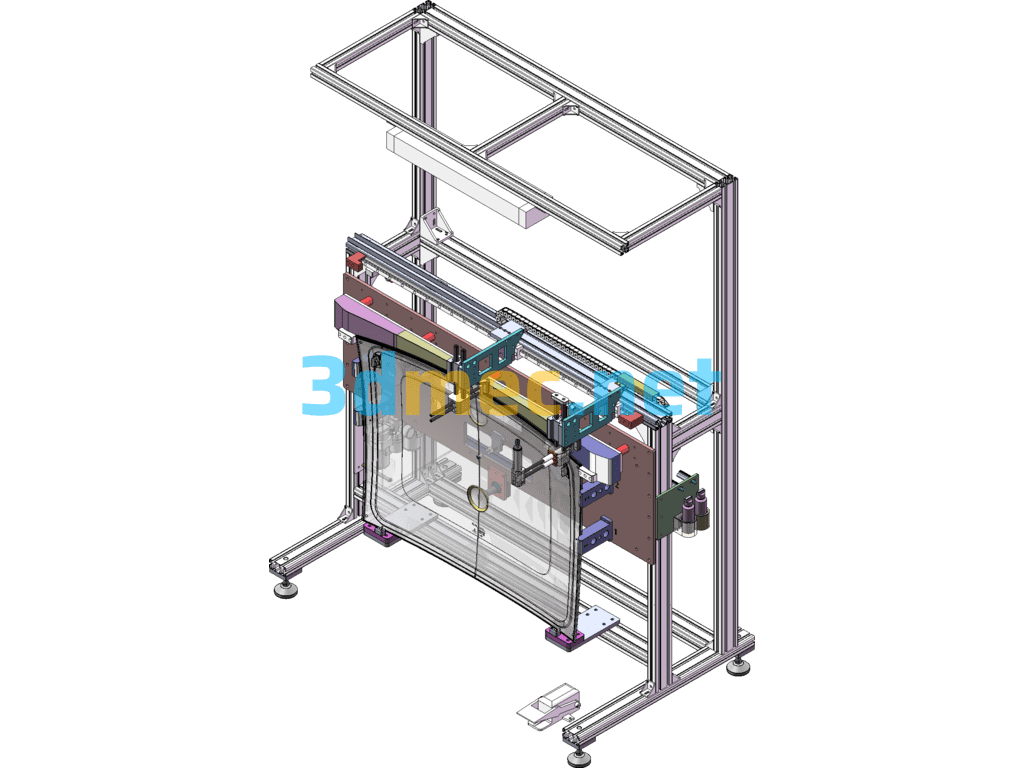 Automotive Sunroof Glass Sealing Strip Rolling Assembly Machine APA50 With BOM List SolidWorks 3D Model Free Download