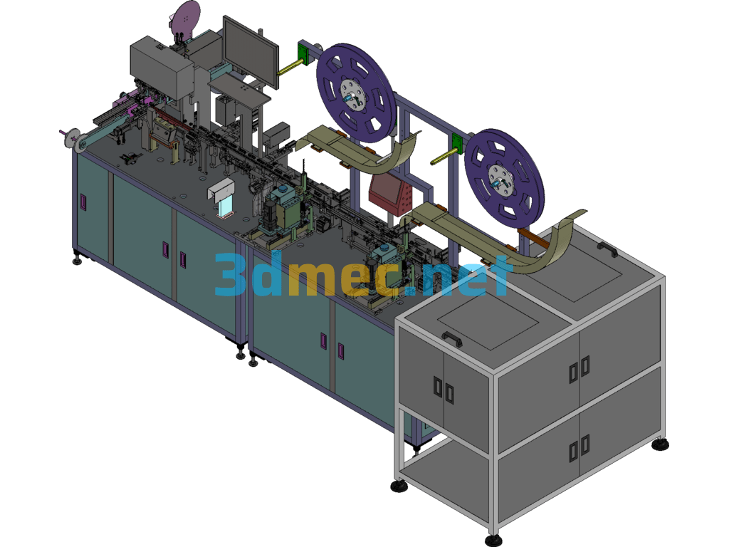 Automotive Connector Plug End Packaging Machine SolidWorks 3D Model Free Download