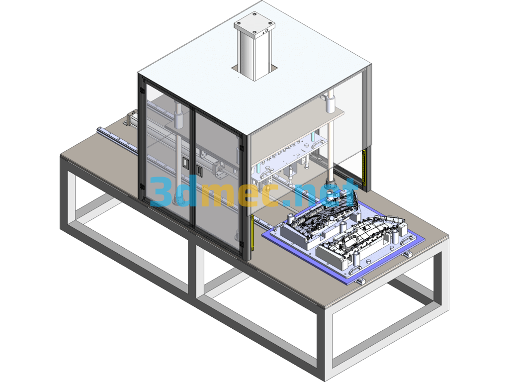 Automotive Door Interior Plastic Heat Melt Welding Machine SolidWorks 3D Model Free Download