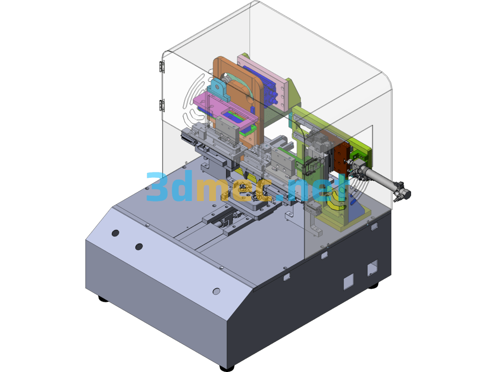 Tin Dip Machine Semi-Automatic Loading Machine Equipment (Produced With DFM,PDF) SolidWorks 3D Model Free Download