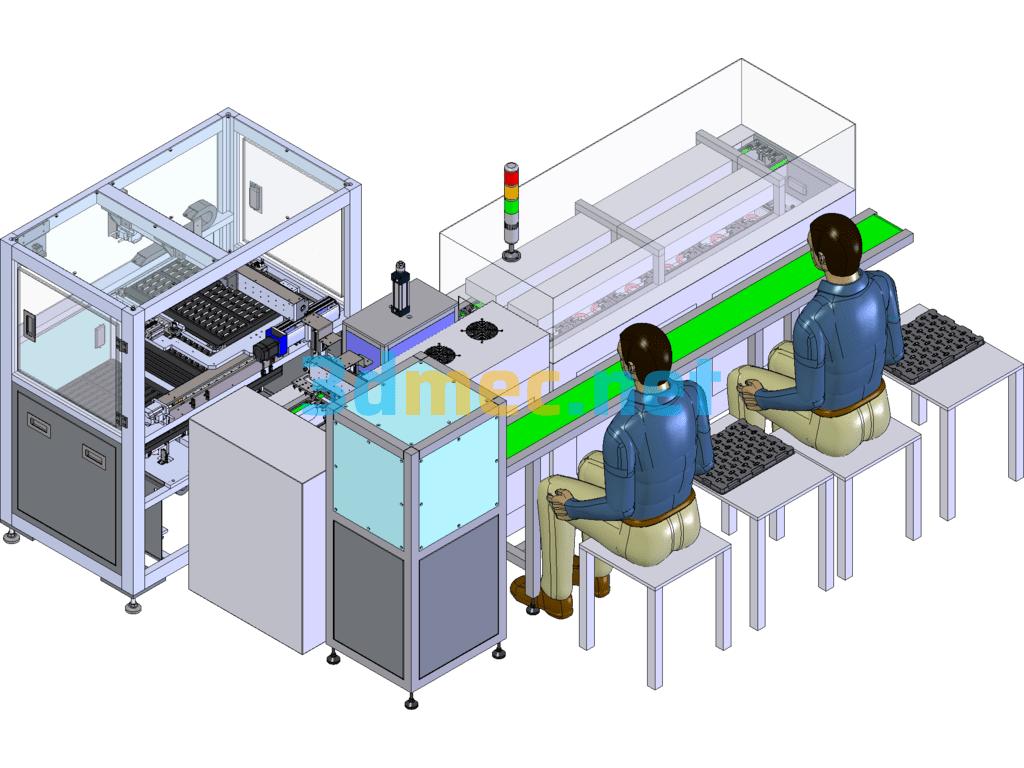 Dipping And Baking Line SolidWorks 3D Model Free Download