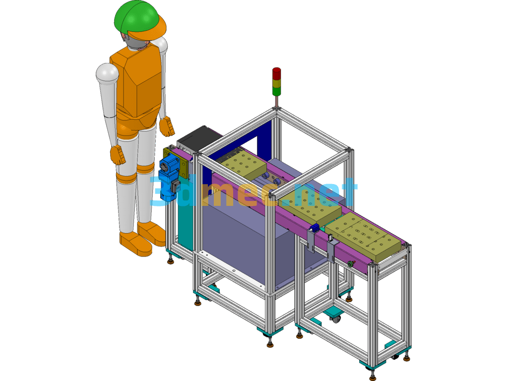Degaussing Production Line SolidWorks 3D Model Free Download