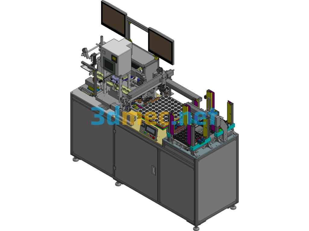 Liquid Dynamic Pressure Motor Shell Heating & Inner Ring Automatic Loading Equipment Exported 3D Model Free Download
