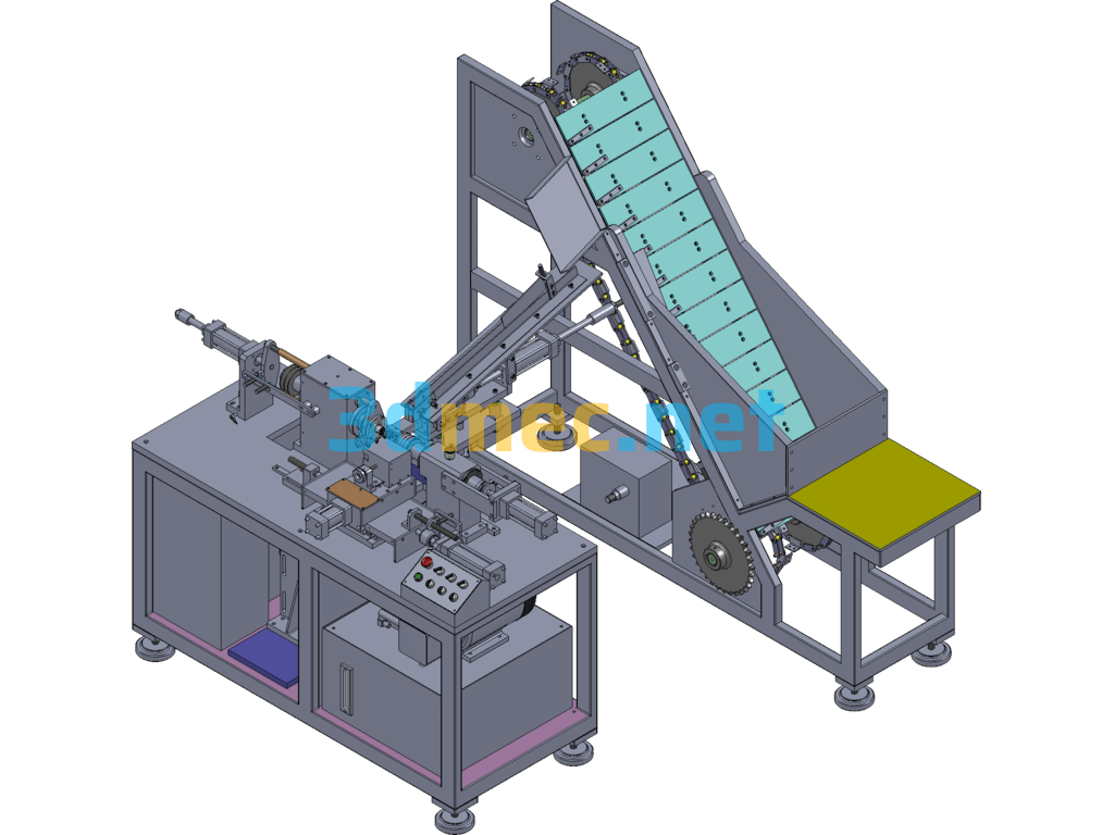 Hydraulic Iron Core Rough Turning Machine SolidWorks 3D Model Free Download