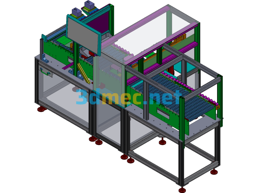 Liquid Crystal Panel AOI Inspection Machine SolidWorks 3D Model Free Download