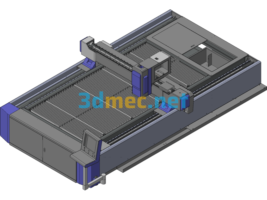 Laser Cutting Machine 3015 UG(NX) 3D Model Free Download