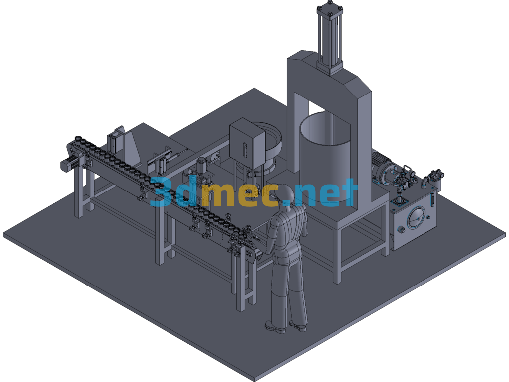 Filling And Capping Line Exported 3D Model Free Download