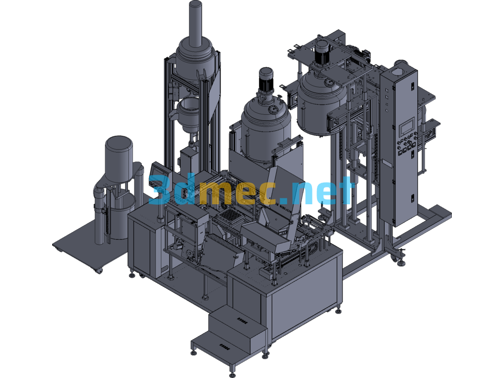 Glue Filling And Tube Loading Machine Exported 3D Model Free Download