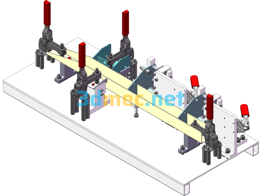 Welding Workpiece Back Frame Reinforcement Right (Japan Yale Mon Wuxi Factory) SolidWorks 3D Model Free Download