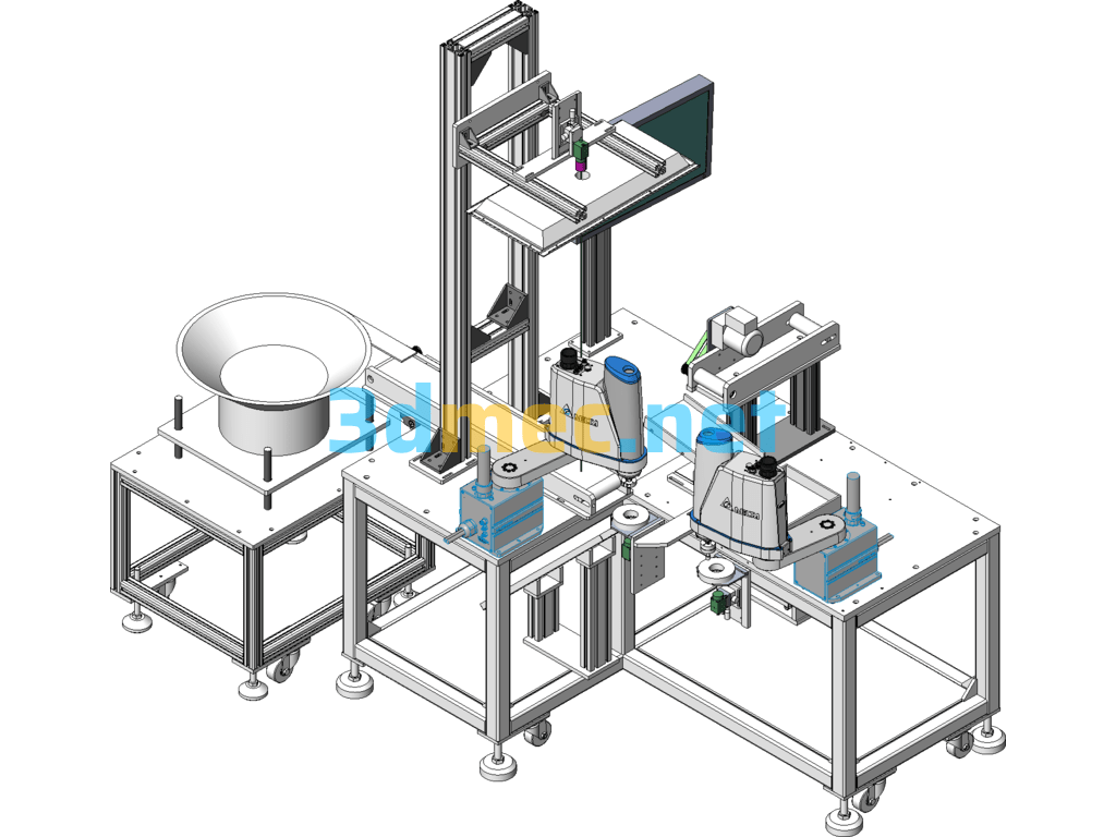 Welding Robot Automatic Loading Machine SolidWorks 3D Model Free Download