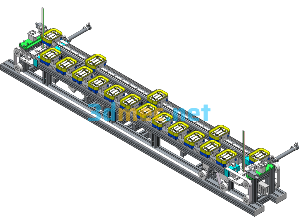 Ring Tooling Line Entourage Tooling Conveyor SolidWorks 3D Model Free Download