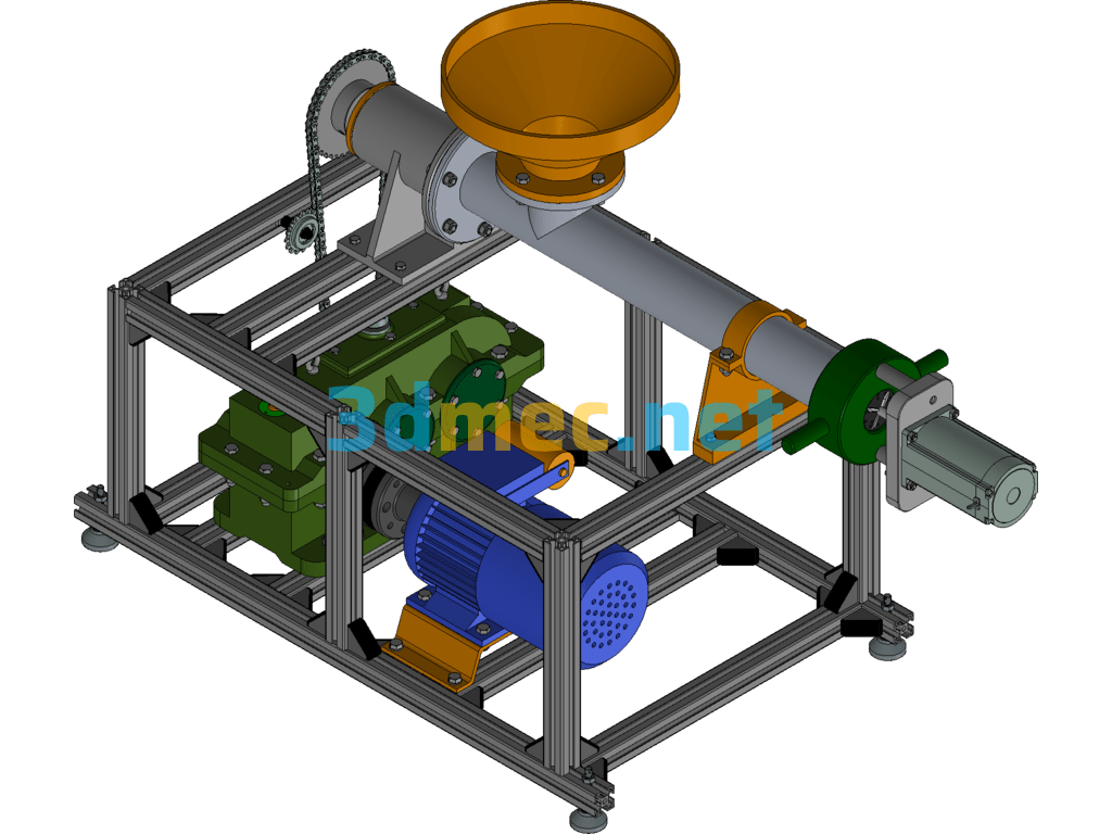 Ring Die Granulator Exported 3D Model Free Download