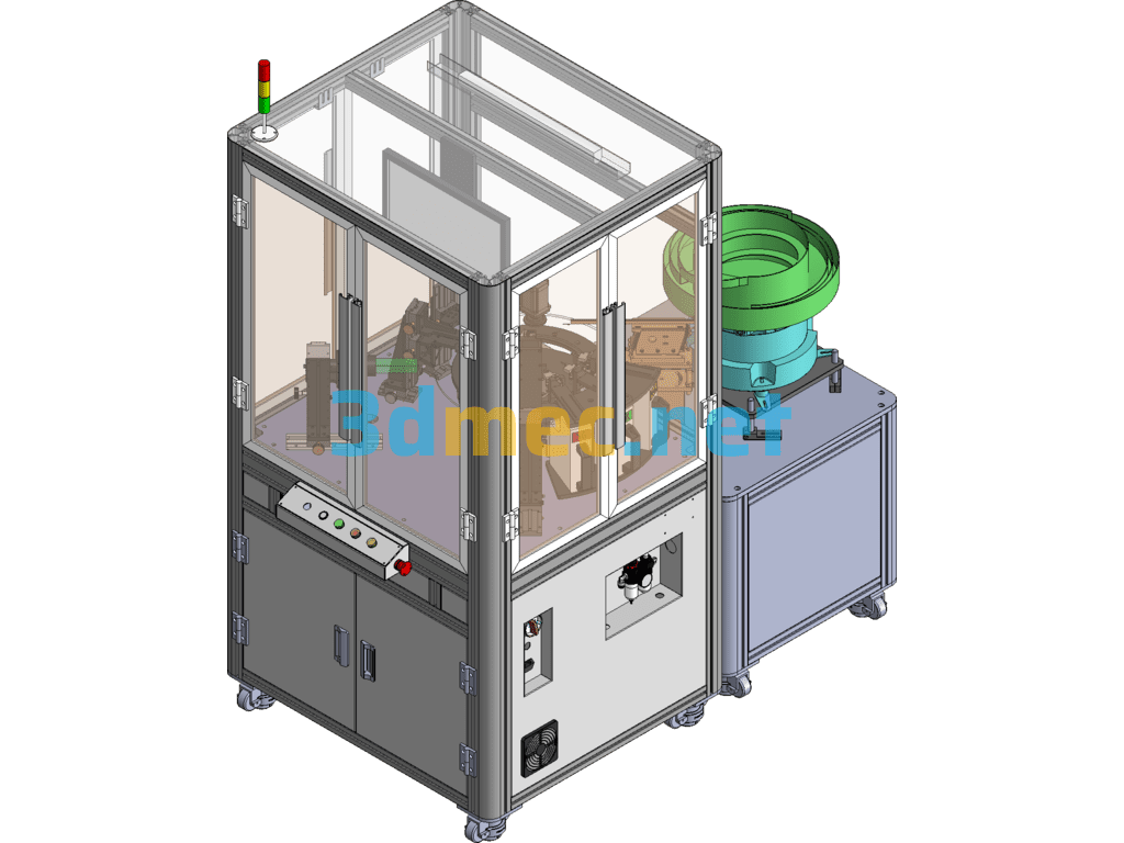Glass Turntable Inspection Machine CCD Inspection Machine SolidWorks 3D Model Free Download