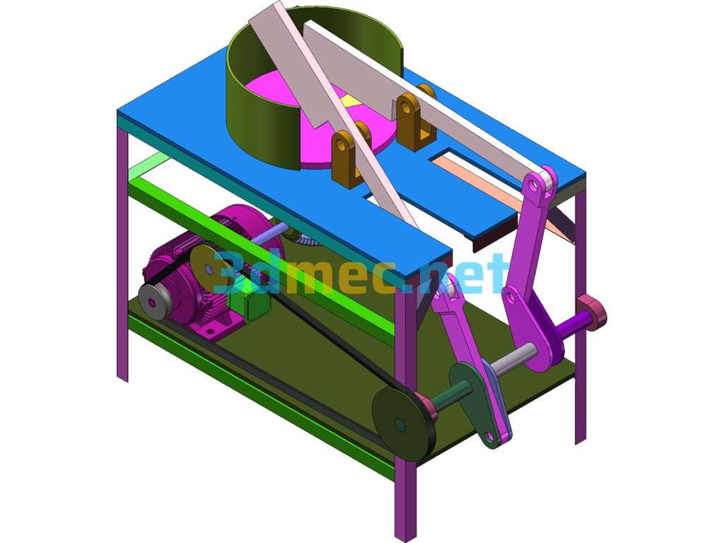 Electric Mincing And Hammering Machine SolidWorks 3D Model Free Download