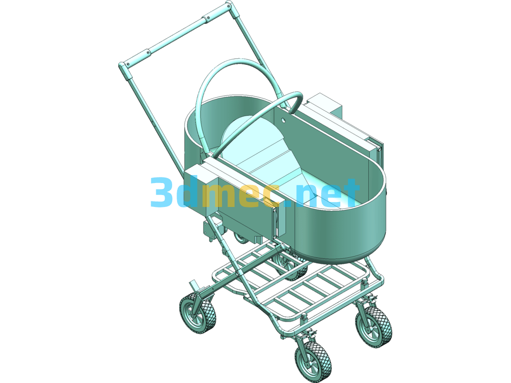 Electric Stroller Model SolidWorks 3D Model Free Download