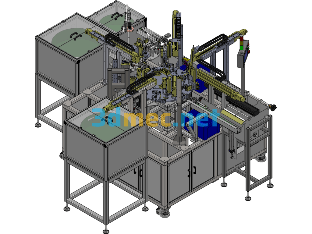 Electric Actuator Inner Tube Automatic Assembly Machine (Including Machine Site) SolidWorks 3D Model Free Download