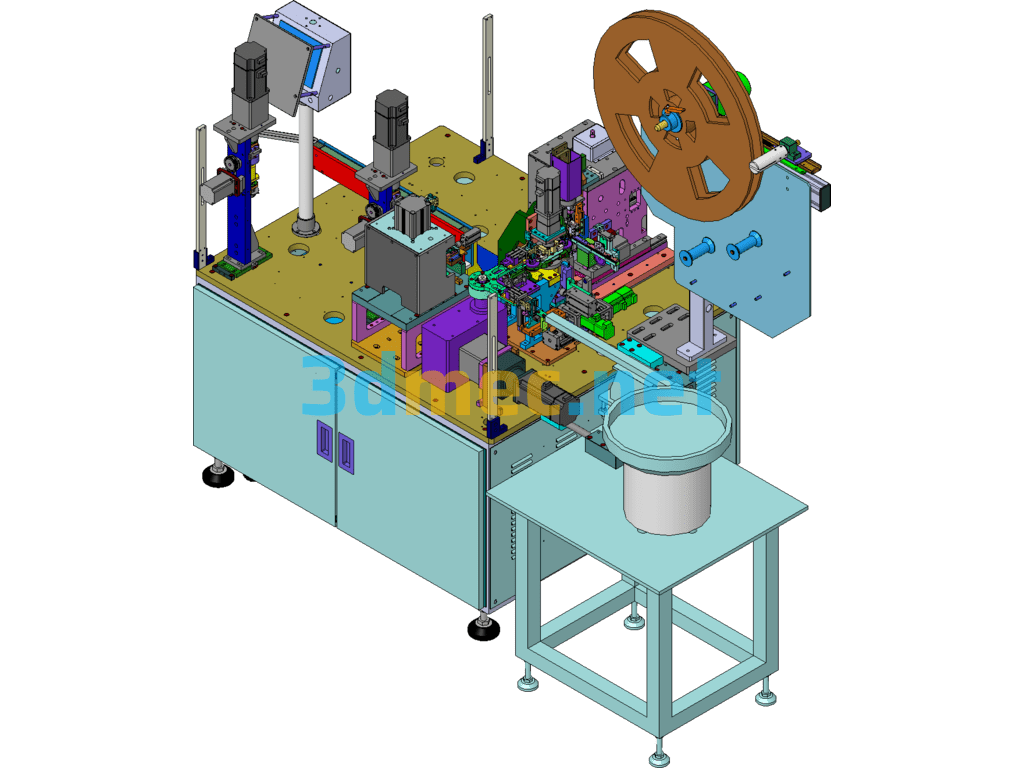 Electronic Industry Classic Plug-In Machine SolidWorks 3D Model Free Download