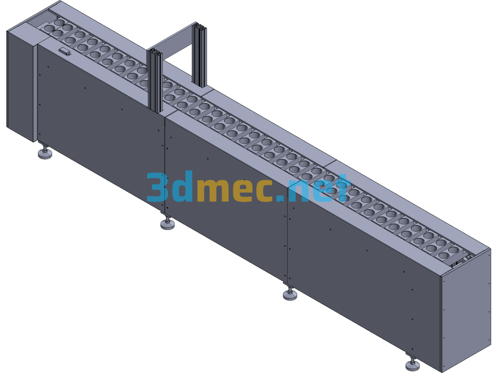 Capacitor Chain Dispensing Line Exported 3D Model Free Download
