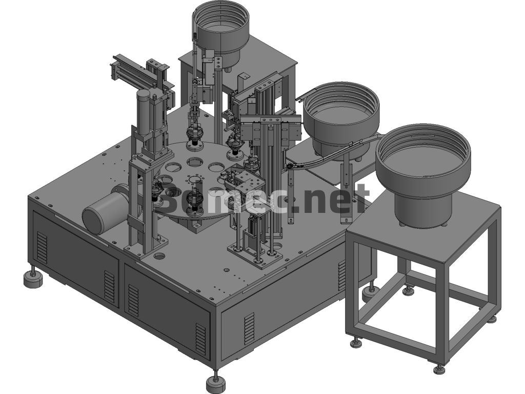 Motor Automatic Press Fitting Machine Exported 3D Model Free Download