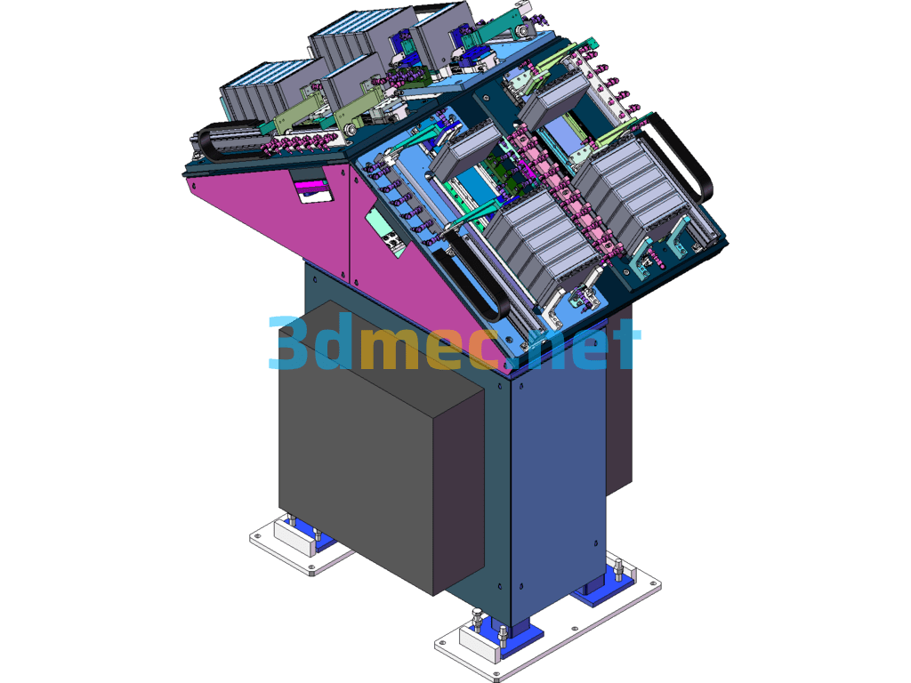 Battery Module Pre-Assembly Fixture Equipment SolidWorks 3D Model Free Download
