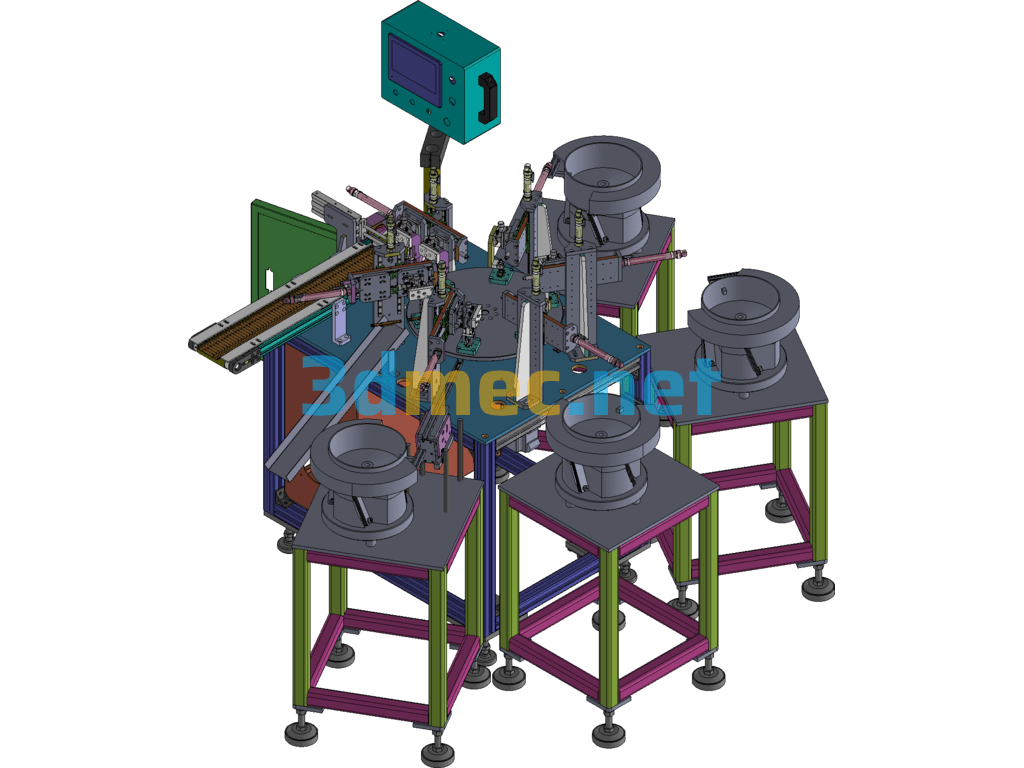Automatic Assembly Machine For Circuit Boards Of Electric Pens (Produced Equipment) SolidWorks 3D Model Free Download