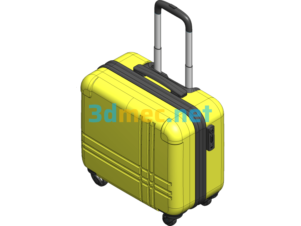 Computer Luggage Design SolidWorks 3D Model Free Download