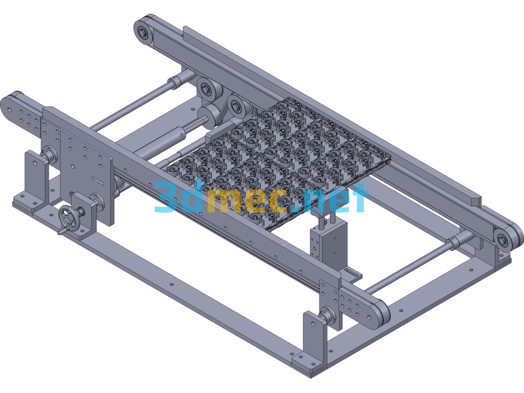 Belt Conveyor Lines (Width Adjustable) Exported 3D Model Free Download
