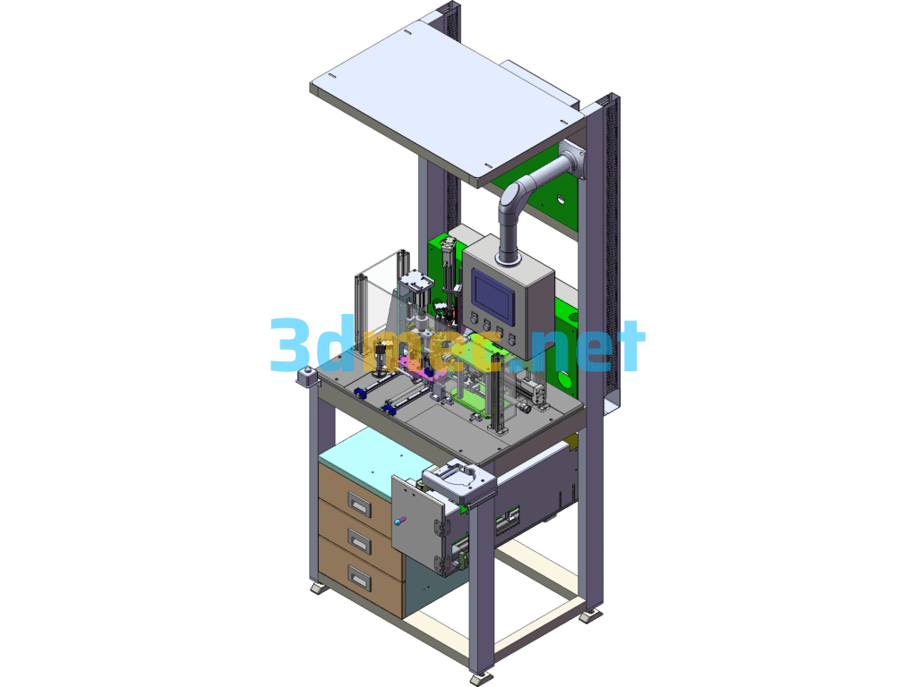 Automated Diaphragm Through-Hole Inspection Workstation For Vacuum Pumps SolidWorks 3D Model Free Download