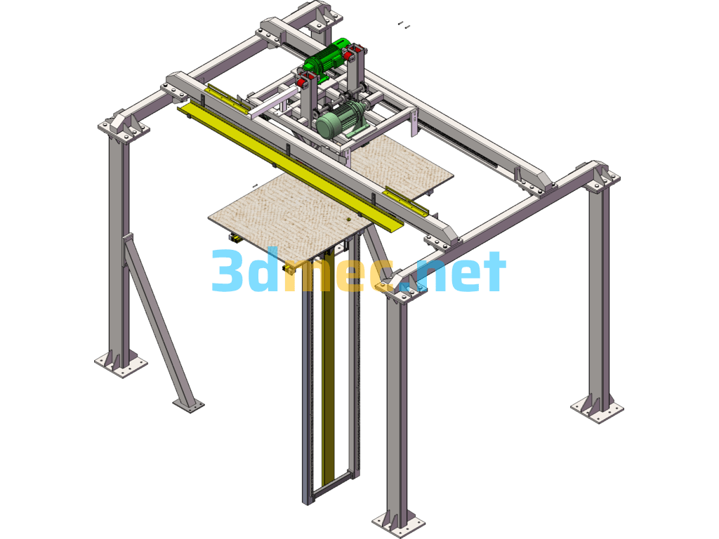 Palletizing And Unloading Robots, Door/Panel Loading And Unloading SolidWorks 3D Model Free Download