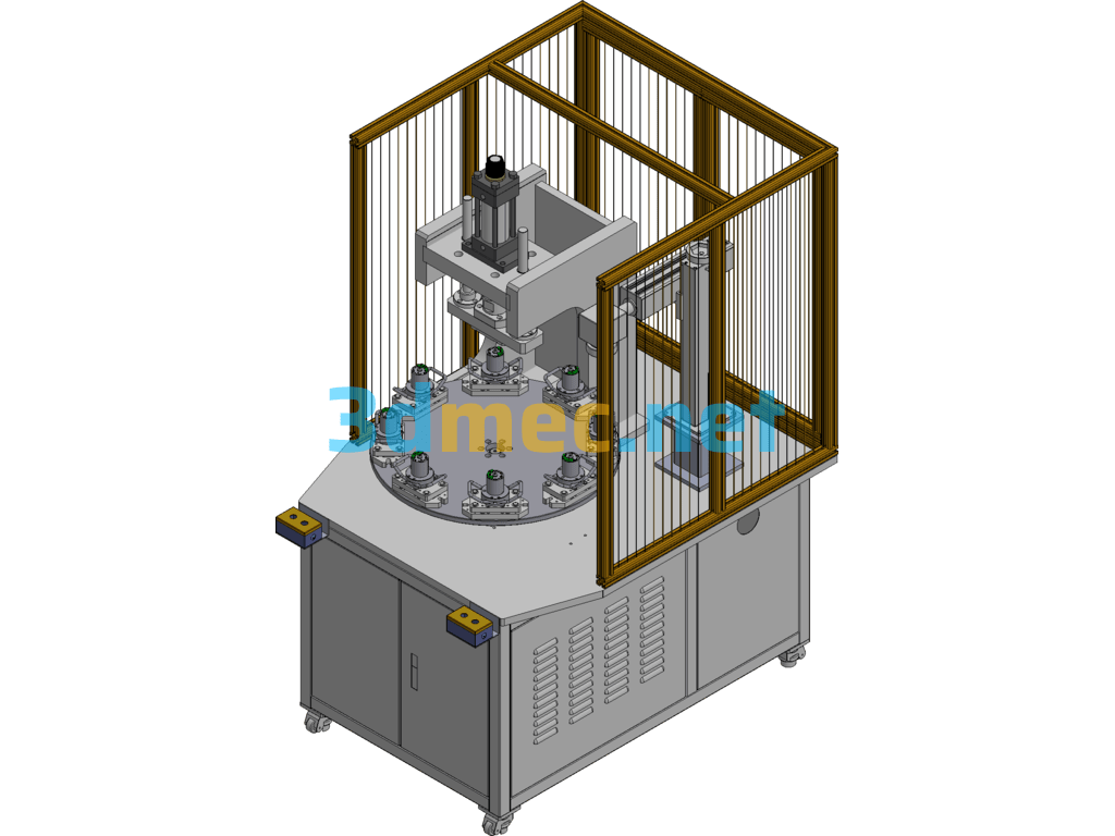 Air Compressor Stator Riveting And Engraving Machine Equipment Exported 3D Model Free Download