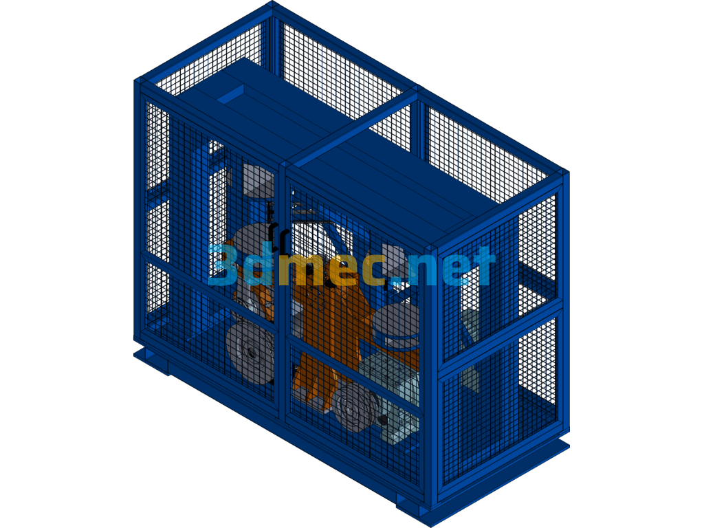 Air Spring Fatigue Test Bench Exported 3D Model Free Download