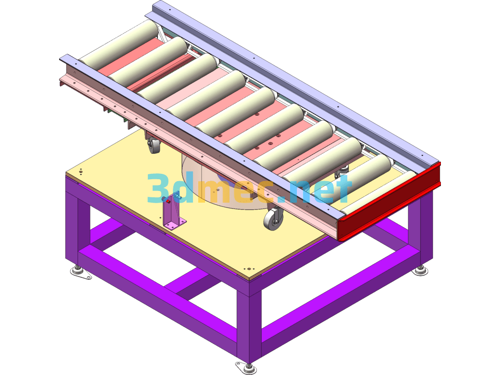 Air Conditioner Cleaning Conveyor Rotating Platform SolidWorks 3D Model Free Download