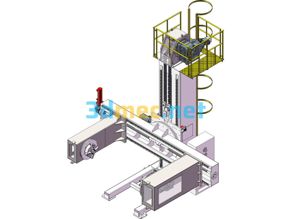 Vertical Welding And Turning Translator SolidWorks 3D Model Free Download