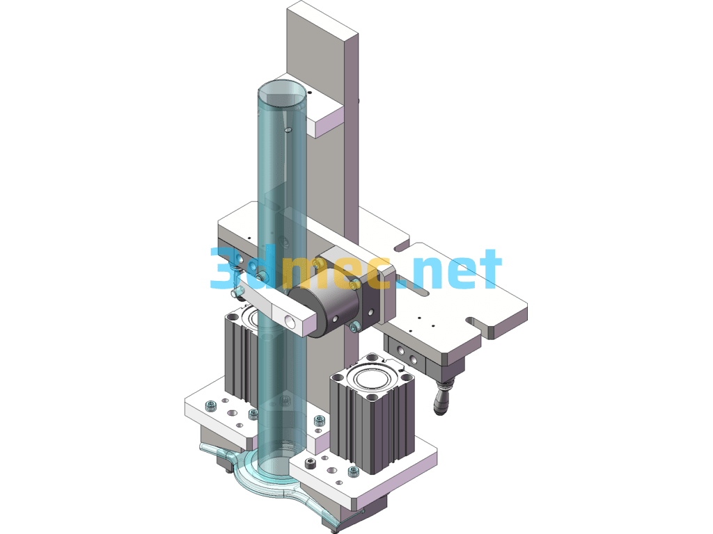 Pneumatic Welding Fixture Design For Column 3D+CAD Engineering Drawing SolidWorks 3D Model Free Download