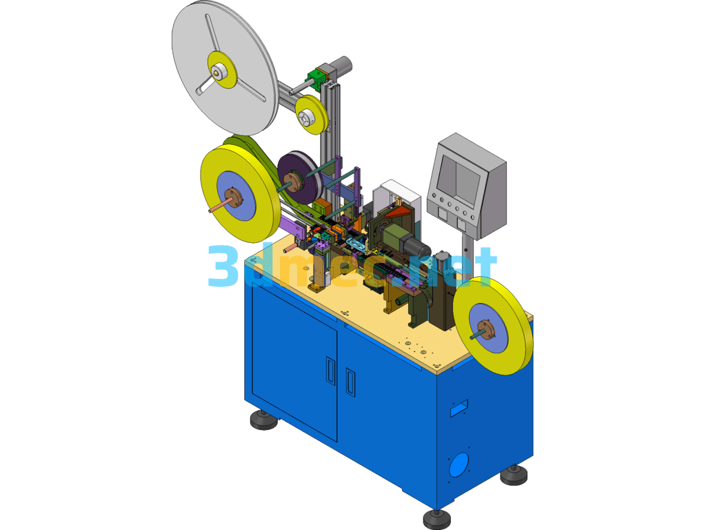 Terminal Cutting Carrier Tape Packing Machine (In Production) SolidWorks 3D Model Free Download