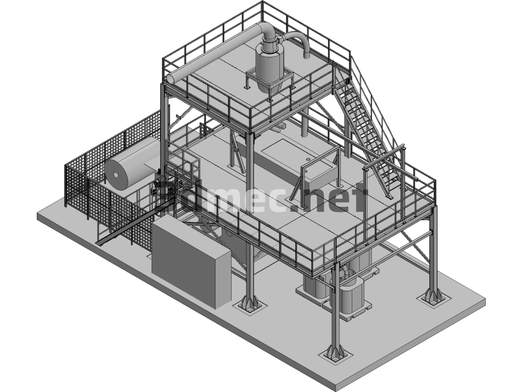 Particle Divider Packaging System Exported 3D Model Free Download