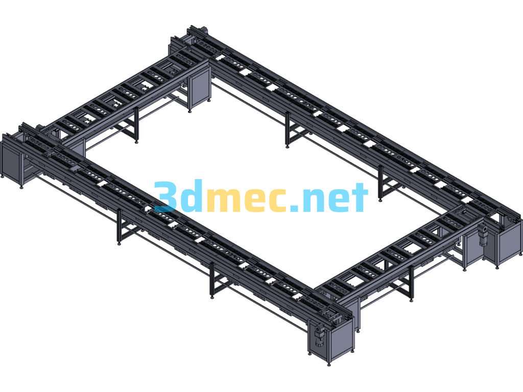 Precision Speed Chain Ring Drive Assembly Line Exported 3D Model Free Download