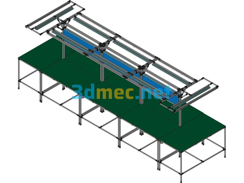 Lean Tube Assembly Bench Exported 3D Model Free Download