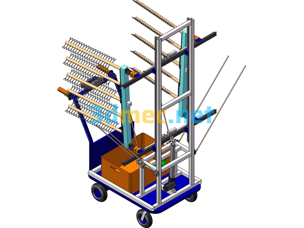 Jujube Flower Thinning Machine SolidWorks 3D Model Free Download