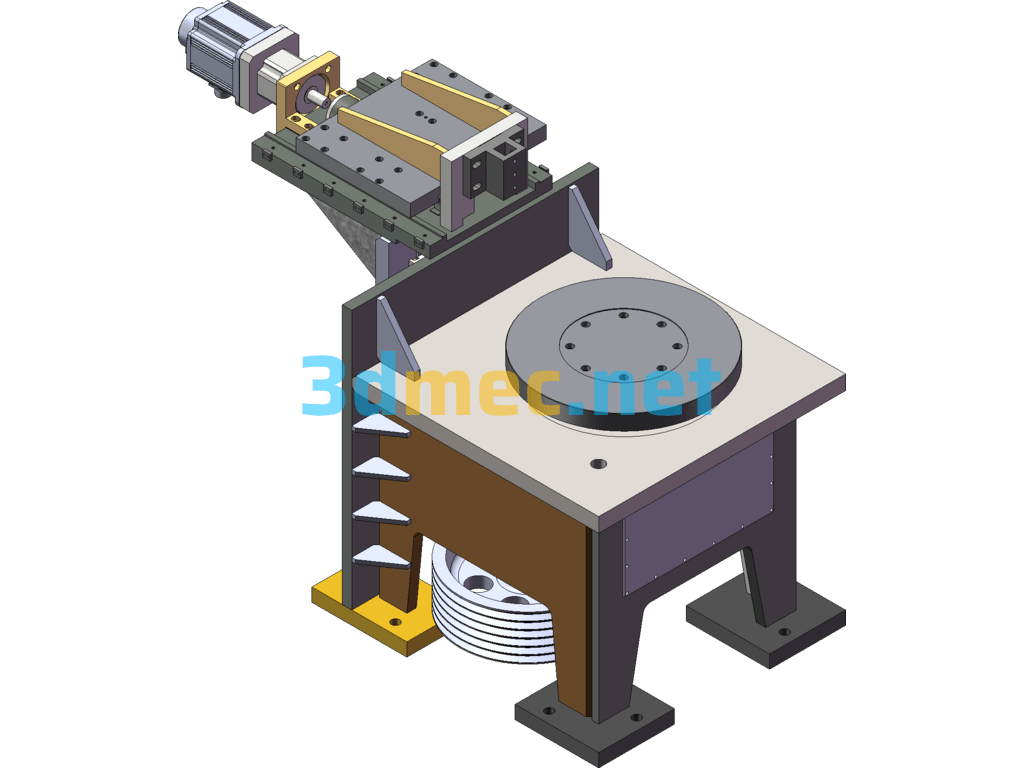 Simple Lathe With Detailed Structure - Machining Production Version SolidWorks 3D Model Free Download