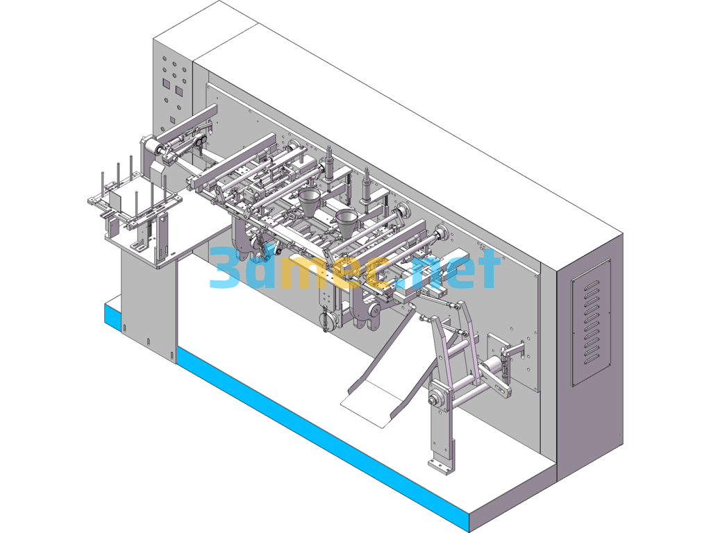 Horizontal Bag Feeding Automatic Packaging Machine SolidWorks 3D Model Free Download