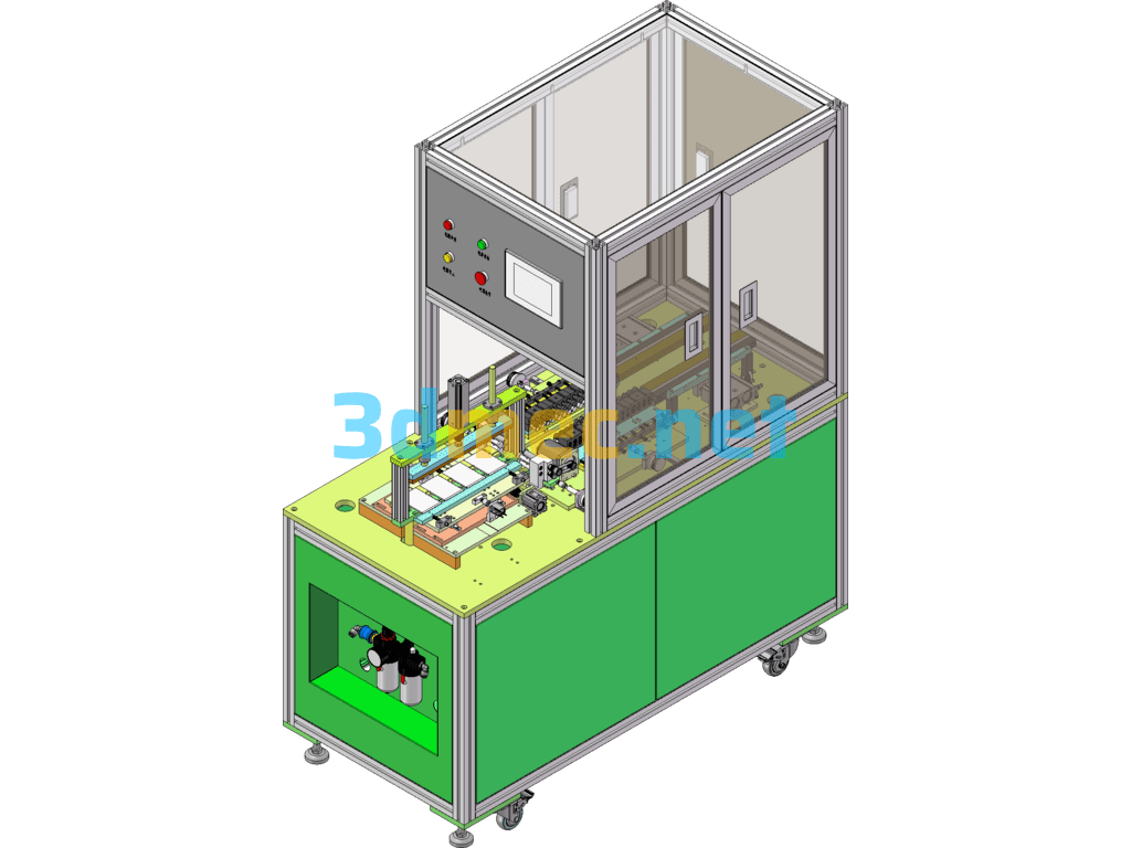 Polymer Battery Cutting, Folding And Stamping Machine SolidWorks 3D Model Free Download