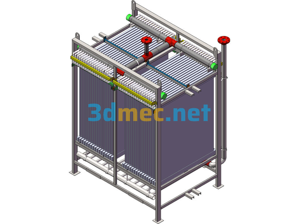 Membrane Bioreactor MBR Membrane Set SolidWorks 3D Model Free Download