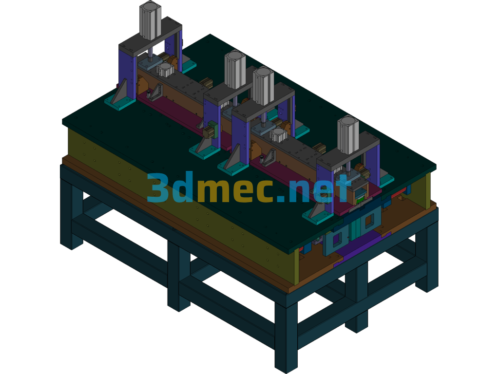 Homemade Extension Stamping Die Exported 3D Model Free Download
