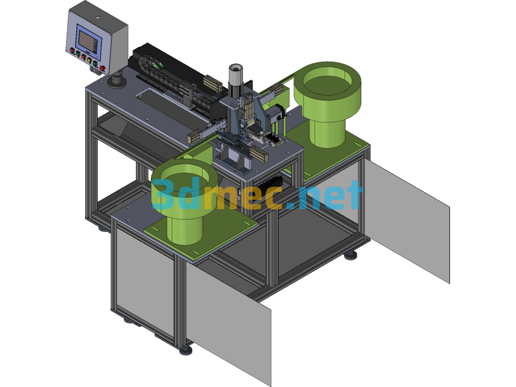 Automatic IDC Crimping Machine Exported 3D Model Free Download