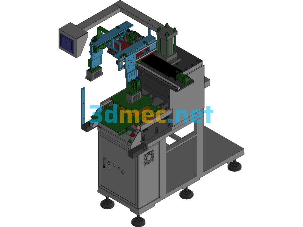Automatic Loading And Unloading Punch Press (Mass Production) Exported 3D Model Free Download